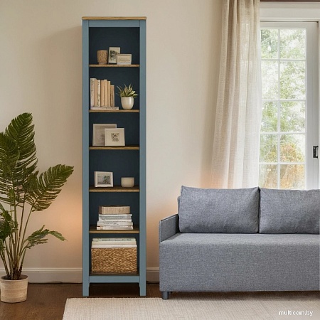 Стеллаж Mio Tesoro Сага 50 2.08.07.100.16 (темно-бирюзовый/ясень)