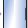 Душевая дверь Rea Solar 150 (черный/прозрачное стекло)