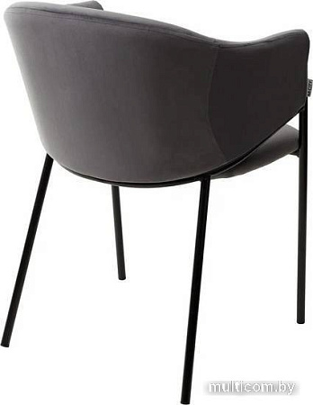 Стул с подлокотниками M-City Dill 628M03773 (bluvel-14 серый велюр/черный)