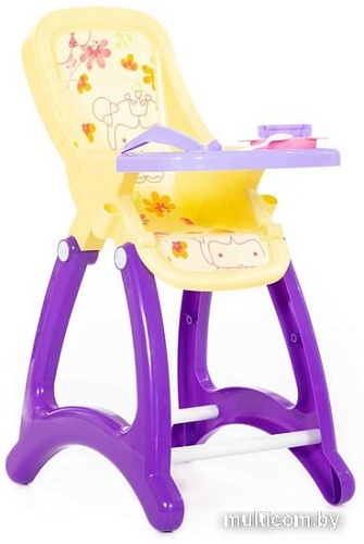 Стульчик для кукол Полесье Беби №2 48011 (фиолетовый/желтый)