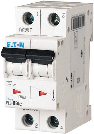 Eaton PL6 2P 50А С 6кА 2M 286572