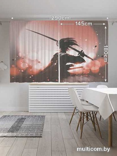 Комплект штор JoyArty Взмах катаны 1.45x1.8 м (2 шт)