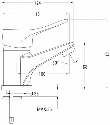 Смеситель Deante Werbena BCW 021M