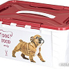 Контейнер для корма Lucky Pet 434262121 (15.3 л, бордовый)