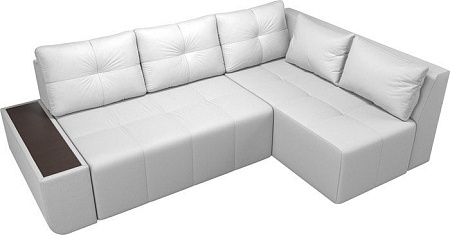 Угловой диван Mebelico Амадэус 109702 (правый, экокожа, белый)