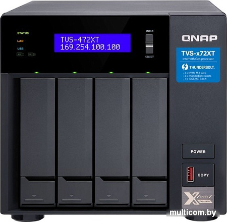 Сетевой накопитель QNAP TVS-472XT-PT-4G