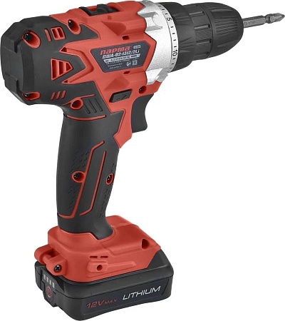 Дрель-шуруповерт Парма ДША-02-1312/2Li 02.021.00006 (с 2-мя АКБ, кейс)