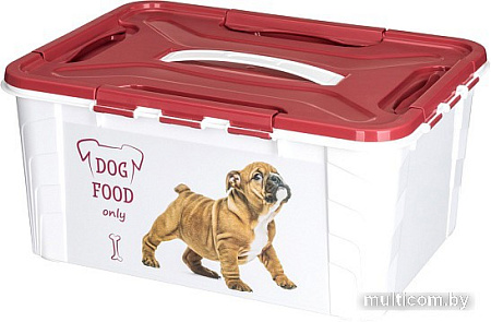 Контейнер для корма Lucky Pet 434262121 (15.3 л, бордовый)