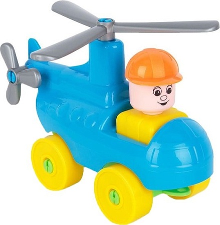 Конструктор Полесье Юный путешественник 55361 Вертолет (голубой)