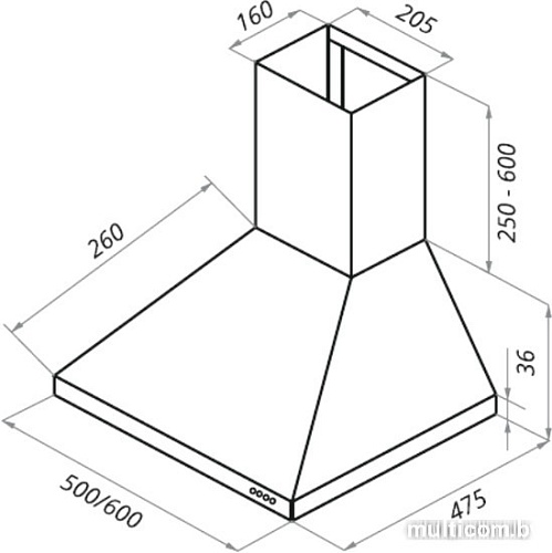 Кухонная вытяжка Schtoff Haus 60 (белый)