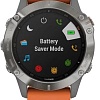 Умные часы Garmin Fenix 6 Sapphire (титановый/оранжевый)