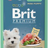 Brit Premium для щенков мини пород индейка с яблоком в соусе 85 г