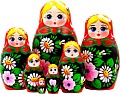 Развивающая игра Брестская Матрешка С цветами лилии и ромашки (набор 7 шт)