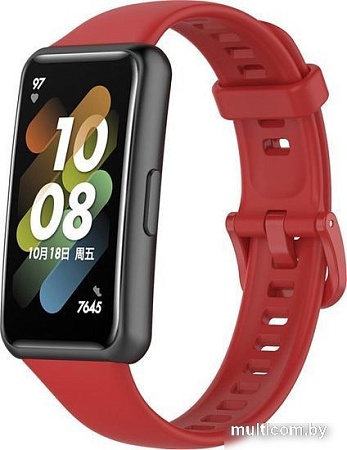 Ремешок Rumi силиконовый для Huawei Band 7 (красный)