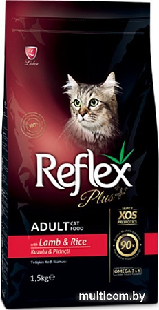 Сухой корм для кошек Reflex Plus Adult with Lamb and Rice 1.5 кг