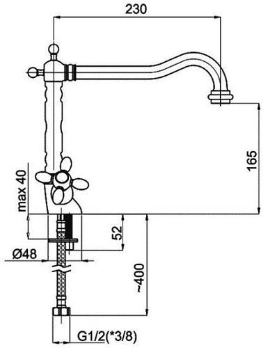 Смеситель Rubineta Toscana-33 (M8L006)