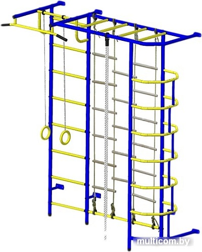 Детский спортивный комплекс Пионер С5Л (синий/желтый)