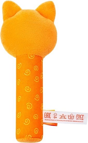 Погремушка Мякиши Хрустящая пищалка Лисичка Апельсинка 599