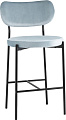 Стул Stool Group Барбара полубарный (велюр серо-голубой/черный)