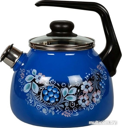Чайник со свистком СтальЭмаль Вологодский сувенир 4с209я