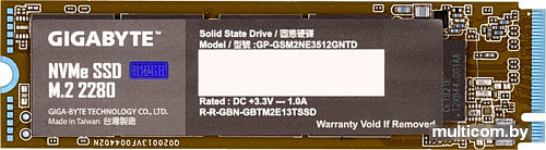 SSD Gigabyte NVMe 512GB GP-GSM2NE3512GNTD