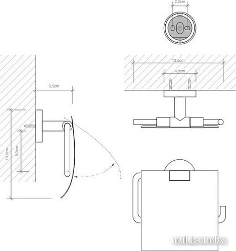 Держатель для туалетной бумаги Decor Walther BA TPH4 0530260