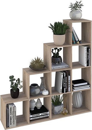 Стеллаж Polini Kids Home Smart Каскадный 10 секций 0001697.68 (дуб)