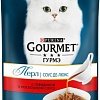Консервированный корм для кошек Gourmet Perle соус де-люкс с говядиной 75 г