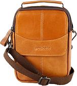 Мужская сумка Poshete 196-208-46-DCM (Dark Camel)