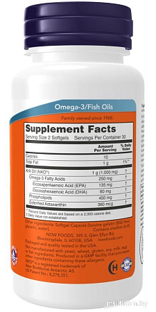 БАД Now Foods Krill Oil Neptune (120 капсул)