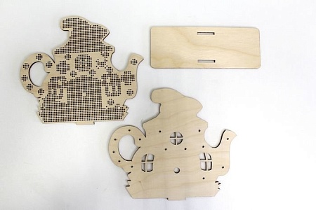 Набор для вышивания Щепка Салфетница. Сказочный дом