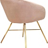 Стул с подлокотниками AksHome Amur (светло-коричневый велюр/золото)