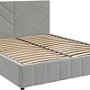 Кровать Bravo Мебель Нельсон 140x200 без ПМ Стандарт Линия 5 Вариант (светло-серый)
