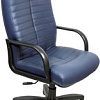 Кресло Деловая обстановка Консул Стандарт (синий, кожа люкс)