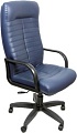 Кресло Деловая обстановка Консул Стандарт (синий, кожа люкс)