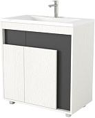 Дабер Тумба под умывальник 015 WeltWasser Deilbach 7517-70 Т15.7W.0.20 (белый древесный/серый)