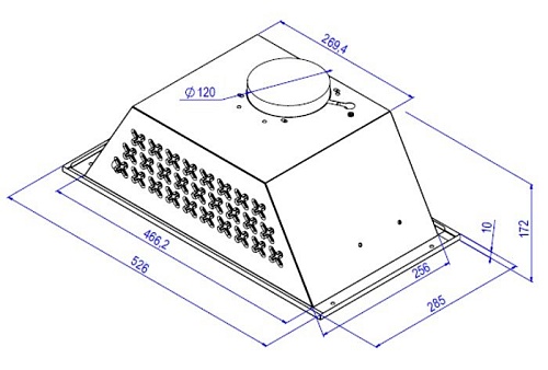 Кухонная вытяжка Weissgauff Leaf 600 PB Full Black Enamel