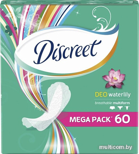 Прокладки ежедневные Discreet Deo Water Lily Multiform Trio (60 шт)