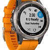 Умные часы Garmin Fenix 5 Plus Sapphire (титановый/оранжевый)