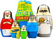 Развивающая игра Брестская Матрешка Матрешки с персонажами мультсериала Bob's Burgers (набор 7 шт)