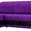 Угловой диван Mebelico Честер 61108 (левый, велюр, фиолетовый/черный)