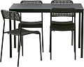 Комплект столовой мебели Ikea Тэрендо/Адде (черный) [790.106.90]