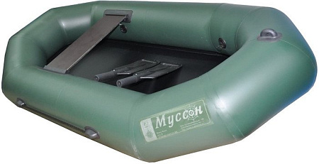 Гребная лодка Муссон R-200 с гребками (зеленый)