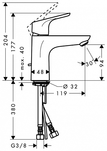 Однорычажный смеситель Hansgrohe Focus E2 31607000