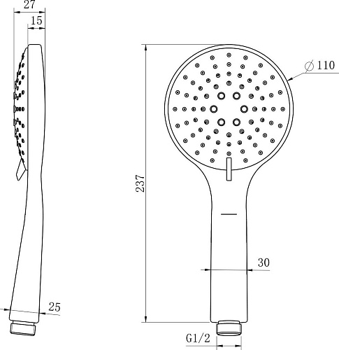 Душевая лейка Lauter Daisy 21S10167