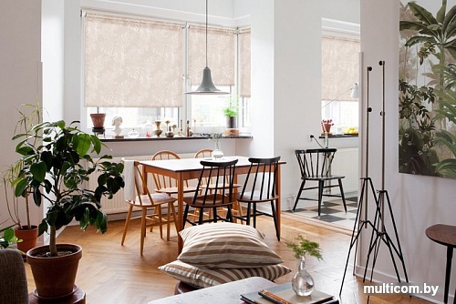 Рулонные шторы Эскар Джунгли 62x160 (светло-бежевый)