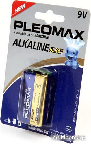 Батарейка Pleomax 6LR61 1 шт