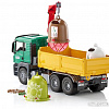 Bruder MAN TGS Truck with 3 glas recycling containers 03753