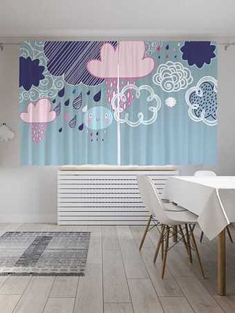 Комплект штор JoyArty Облачное веселье 1.45x1.8 м pox_20509_145x180 (2 шт)