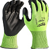 Перчатки хозяйственные Milwaukee Hi-Vis Cut level 4/D 11/XXL 4932479930